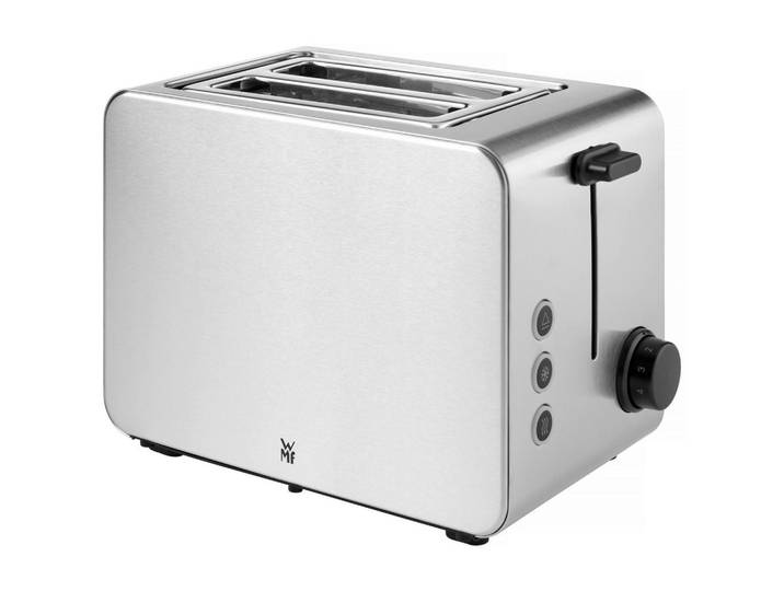 WMF Toaster, Edelstahlfarben, Metall, 28.1x15.3x18.7 cm, Brötchenaufsatz, Krümelschublade, Kochgeschirr, Küchengeräte, Toaster