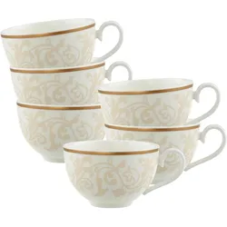 Villeroy & Boch, Tasse, Multipack Ivoire Frühstücksobertasse - 6 Stück (310 ml, 6x)