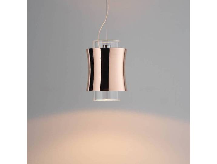 Prandina Designer Hängelampe Fez S1, dimmbar, kupfer, für Wohn- / Esszimmer, Metall, Modern, Pendelleuchte