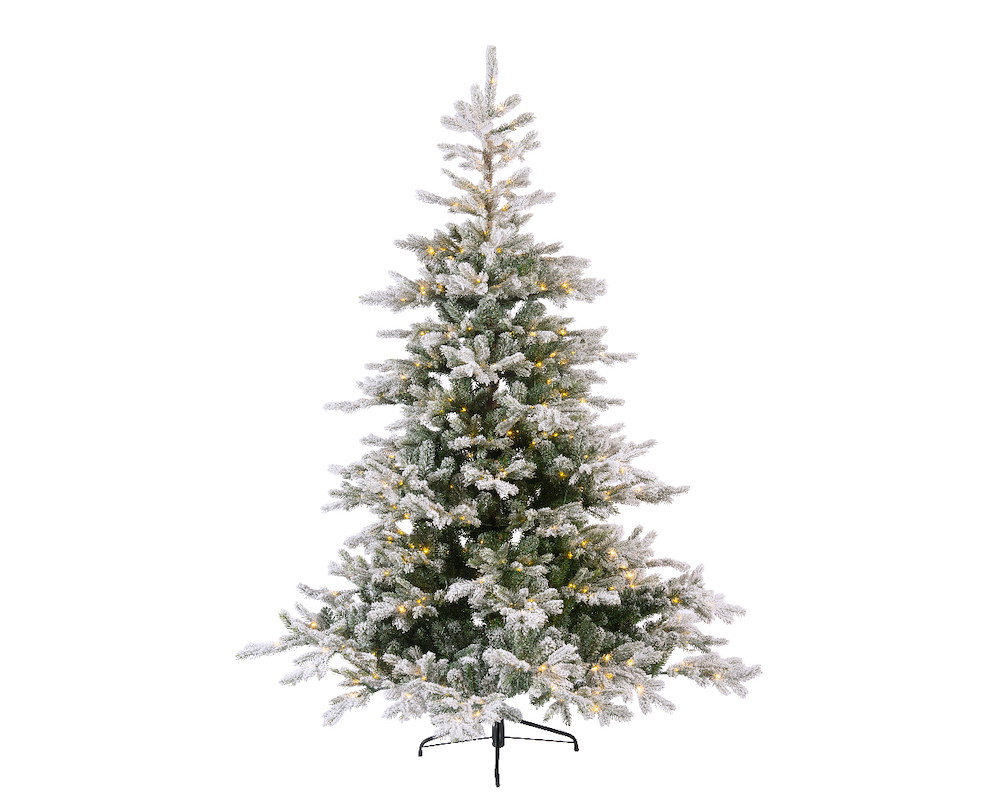 KAEMINGK Snowy Grandis Fir Micro LED 180cm-400L,grün/weiss 16933425