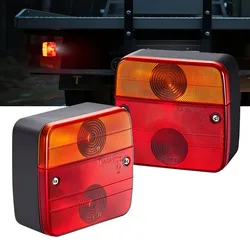 VEVOR Anhängerlichter Anhängerleuchten 2 Stk. mit 4 Modi (Bremslicht/Blinklicht/Rücklicht/Kennzeichenleuchte), wasser- und staubdichtes Anhängerbeleuchtungsset für Lkw Boot Wohnmobil