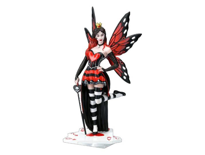 Figuren Shop GmbH Fantasy-Figur Elfen Figur - Queen of Hearts - Wonderland Fairies - Fee Gothic