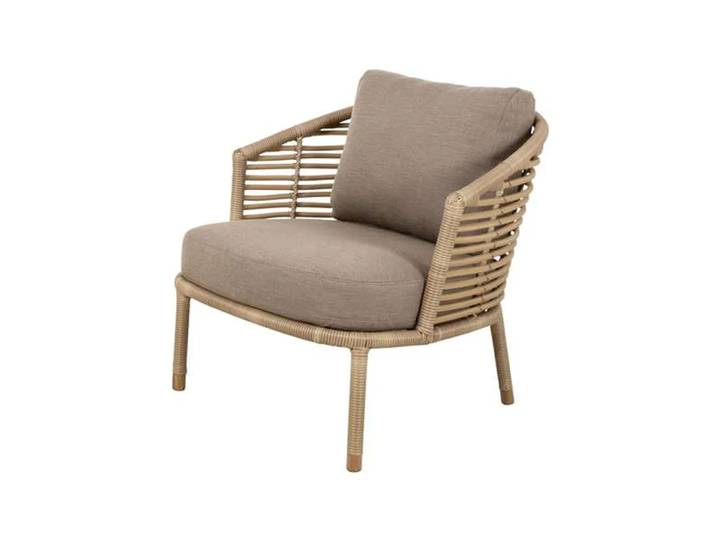 Cane-line Sense Lounge Sessel Cane-Line Matt Taupe, Natural, inklusive taupe Kissen