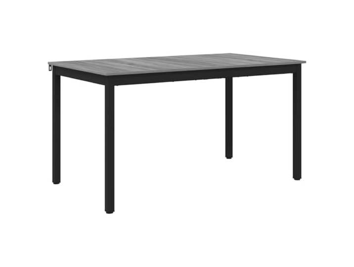 KGHERMDF Esstisch Metall 140 x 80 x 75 cm Schwarz Rechteckig, Holzwerkstoffplatte, Stabile Metallbeine, Einfache Reinigung, Montage erforderlich