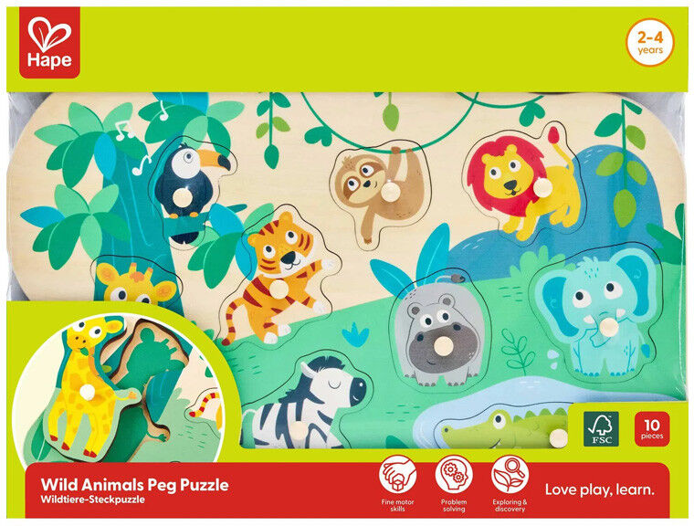 Puzzle à boutons Animaux de la Jungle - Hape