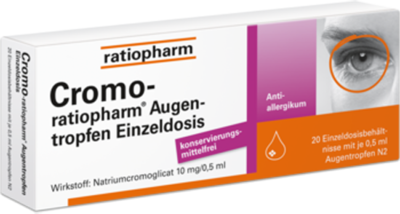 ratiopharm GmbH CROMO-RATIOPHARM Augentropfen Einzeldosis 20X0.5 ml 04884527
