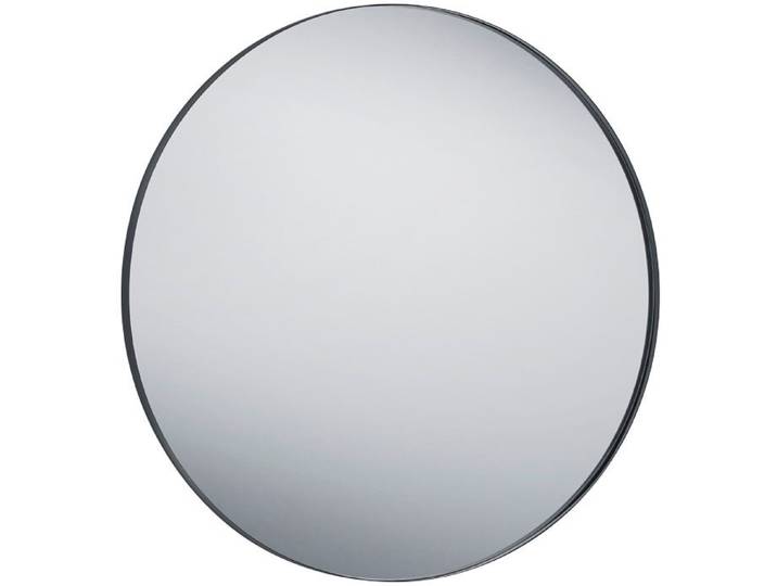 Dekospiegel MIRRORS AND MORE Britney , schwarz, B:80cm H:80cm T:2,8cm Ø:80cm, Metall, Spiegel, Dekospiegel, Wandspiegel, rund, Ø 80 cm, Metallrahmen