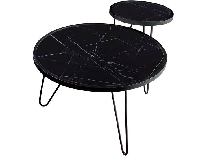 Couchtisch GUTMANN FACTORY, schwarz (schwarz, schwarz), B:70cm H:40cm T:70cm, Tische, Couchtisch