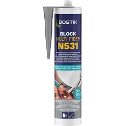 Bostik Block N531 Multi Fiber Faserverstärkte Dichtungsmasse 310ml Kartusche