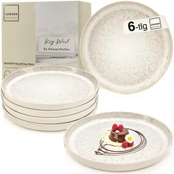 Sänger Geschirr Dessertteller Set Key West, Teller, Beige