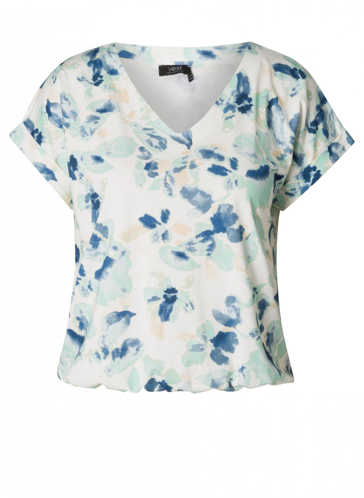 YEST CURVE Helin Essential Tops - White/Multi-Colour