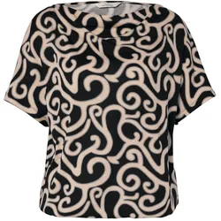 Tchibo - Blusenshirt mit Wasserfallkragen - Damen - Gr. L - schwarz