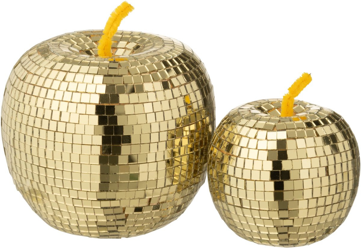 J-Line Decoratie Appel Spiegel Schuim - Goud - Large