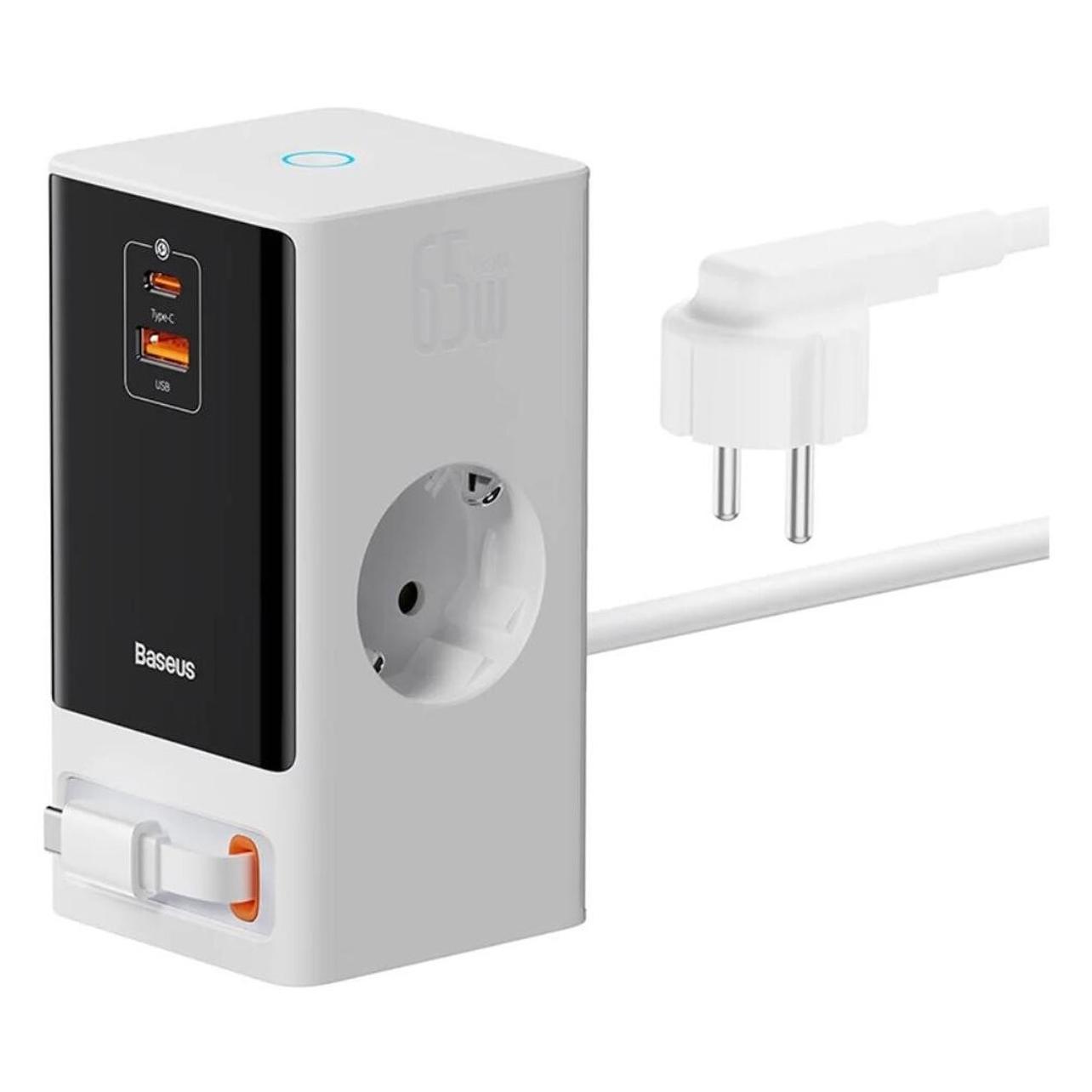 Baseus PowerCombo Digital PowerStrip (65 W, 5 Ports) (PSLR000602)