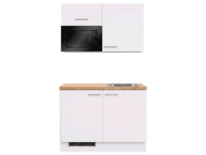 Impuls Miniküche IP 1200, Weiß, Eiche, nur wie online abgebildet bestellbar, 121.6 cm, seitenverkehrt erhältlich, vormontierter Korpus, Küchen, Miniküchen