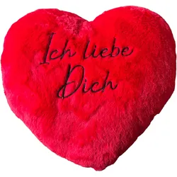 Kissen ICH LIEBE DICH (B 40 cm) - rot - B 40 cm