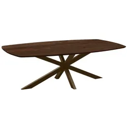 MAISON Esstisch Newark 220 x 120 cm Holz Braun
