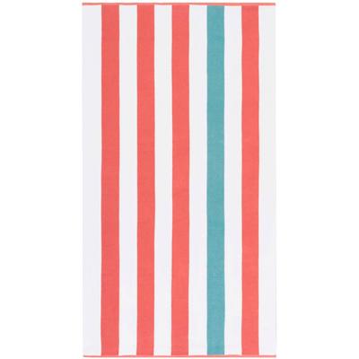 Strandtuch EGERIA "BEACH CABANA STRIPE", bunt (zinia), B:90cm L:180cm, Frottiervelours, Obermaterial: 100% Baumwolle, Handtücher, 90x180 cm