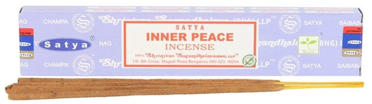 Satya Inner Peace Wierook set van 2 – Lavendel & Witte Salie – 15g