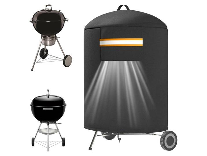 Kugelgrill Abdeckung 420D Oxford, Wasserdicht, UV-beständig, für 57cm Holzkohlenkesselgrill