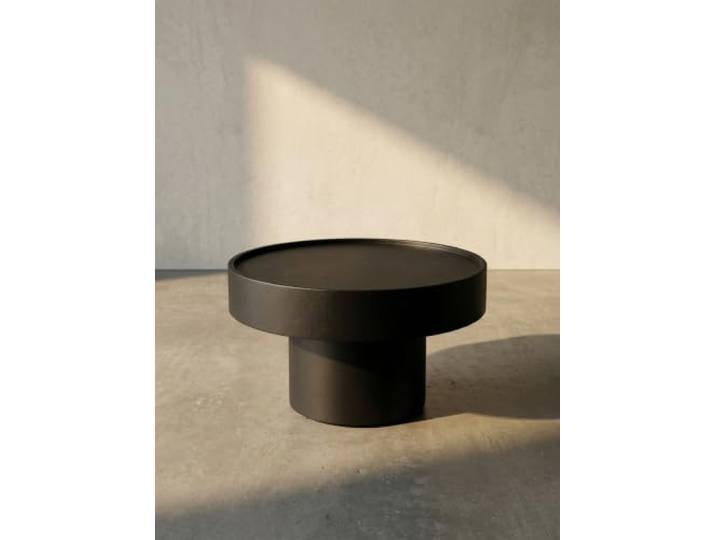 KADIMA DESIGN Couchtisch Schwarz, 60x60x36 cm Metall, Einzigartiges Pilz-Design