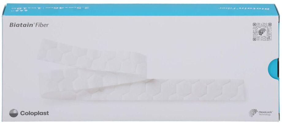 Biatain Fiber 2,5x46 cm Faserverband Tamponade 10stk