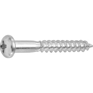 Connex Holzschrauben KY3054030, 4 x 30mm, verzinkt, Kreuz, Rundkopf, 16 Stück