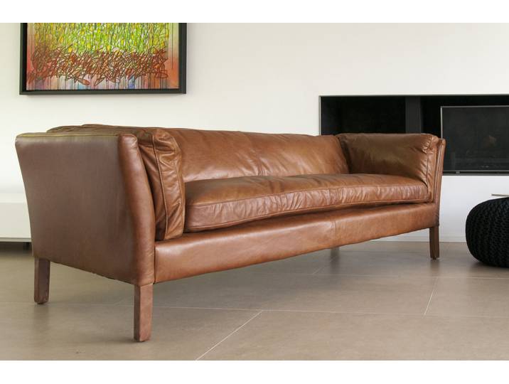 Canapé scandinave cuir Hamar 3 places