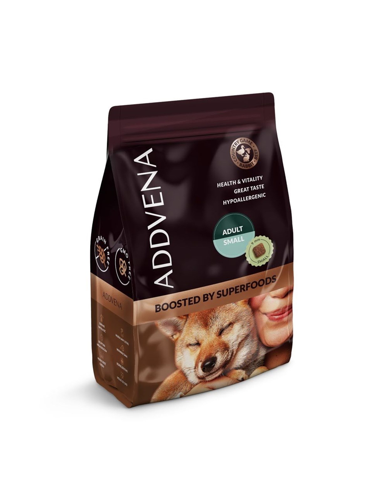 ADDVENA Boosted by superfoods Adult Small Beef - Trockenfutter für Hunde - 2,5kg
