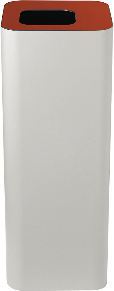 kaiserkraft Wertstoffsammler Pure, Volumen 60 l, weiß / rot