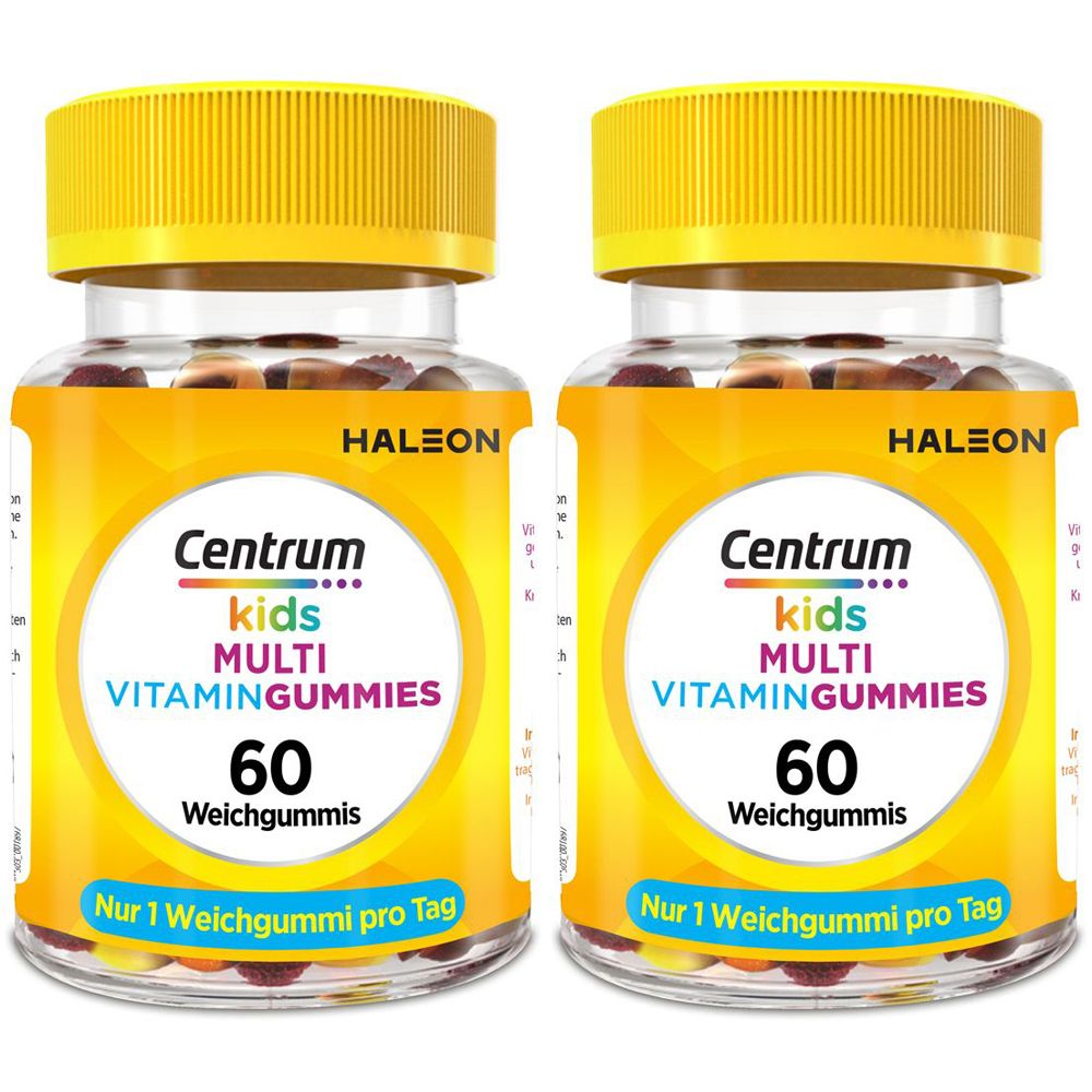 2x Centrum Kids Multi Vitamin Gummies 2x60 St Kaugummi