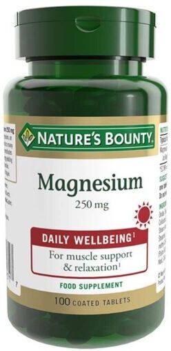 Nature's Bounty Magnesium 250 mg 100 tablets