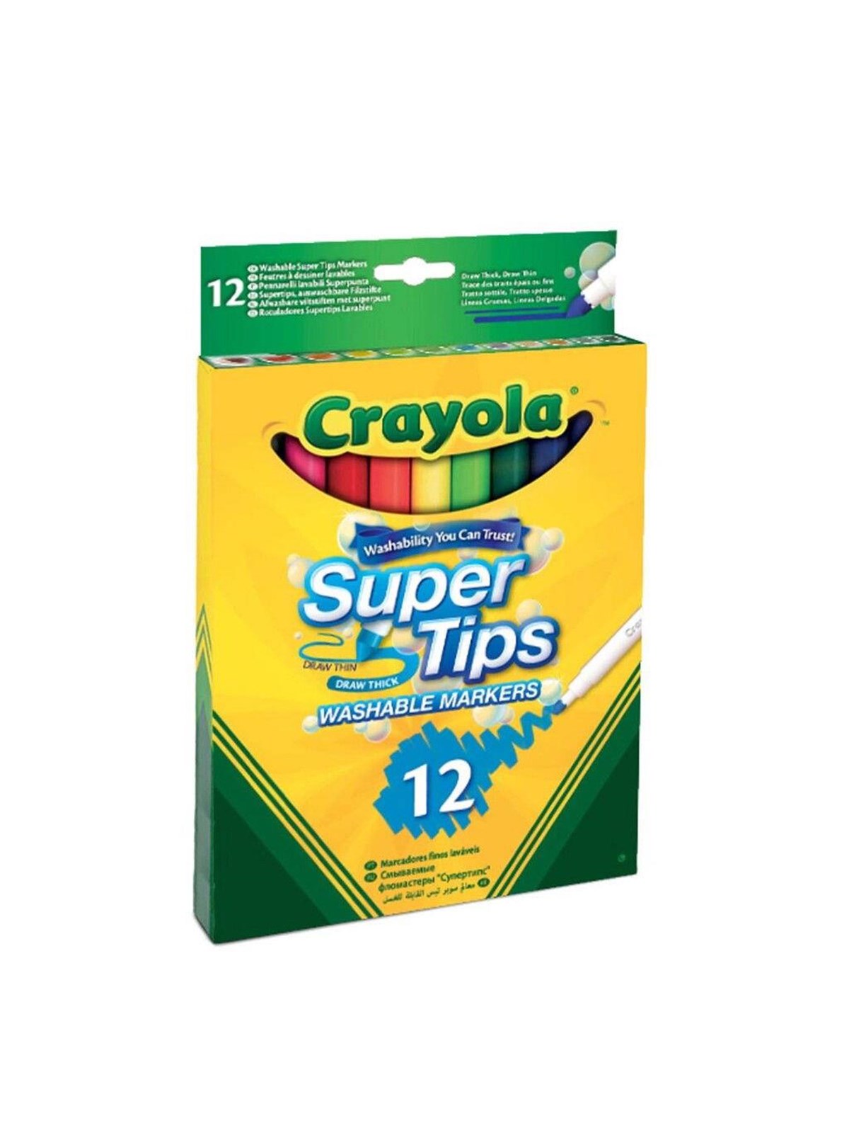 Crayola Supertips auswaschbare Filzstifte 12 Stk.