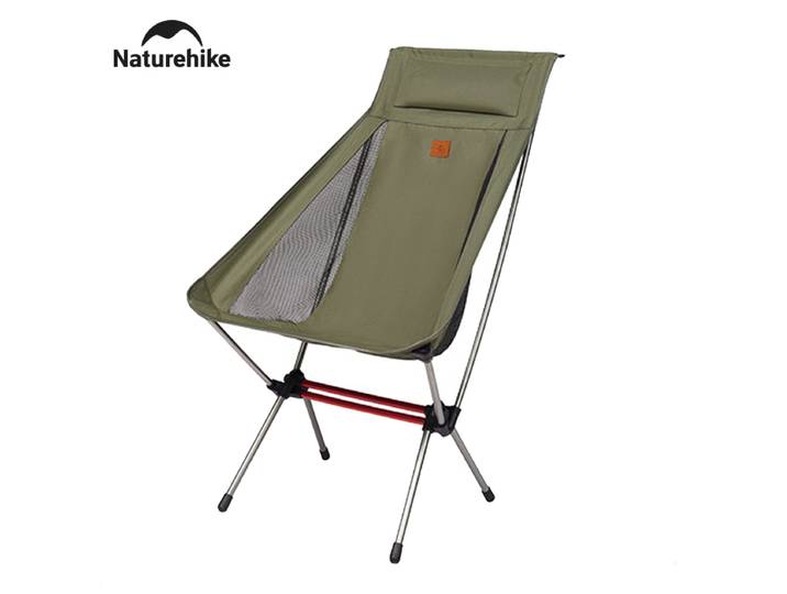 Natureifa-Chaise pliante ultralégère à dossier haut, chaises à bascule portables, camping, pêche en plein air, voyage, charge de 120 noix