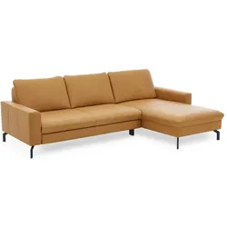 ComfortPlan Ecksofa Detroit L Leder Kurkuma