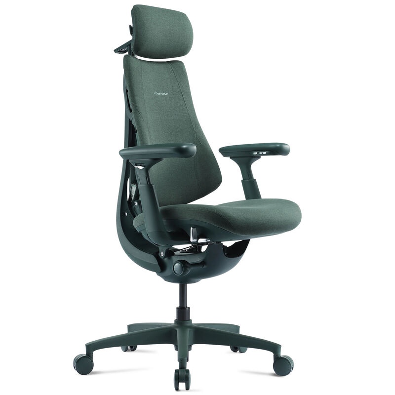 LiberNovo Omni Ergonomischer Stuhl, 48cm Sitztiefe, aktive Rückenlehne - grün