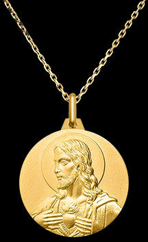 Edenly Medaille Heiliges Herz und Jungfrau Maria â€“ 9-karÃ¤tiges Gelbgold