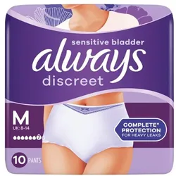 Always Discreet Inkontinenz Höschen »Discreet« Größe M EU 36 - 42 10 Stück