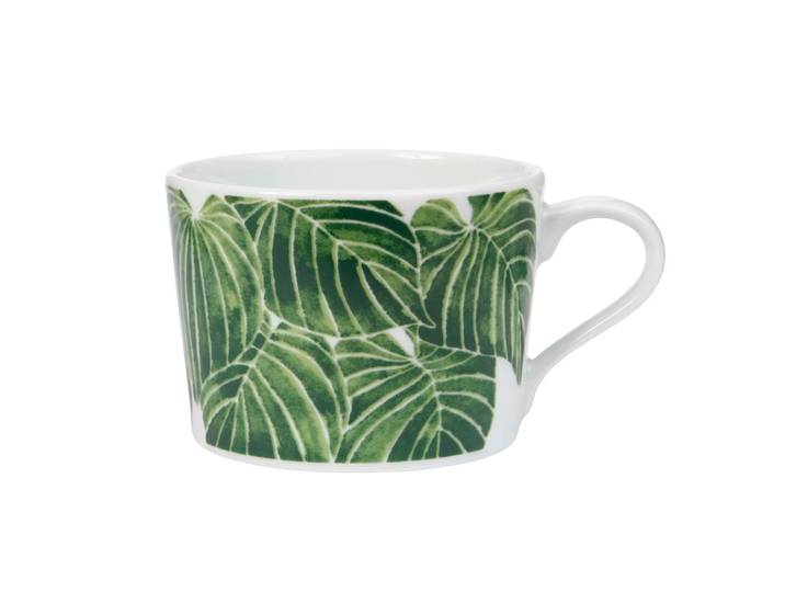 Götefors Porslin Tasse avec anse Botanica vert Hosta