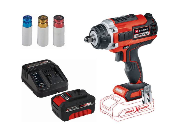 Einhell Set Akku-Schlagschrauber Impaxxo 18/400 400 Nm 4 Ah