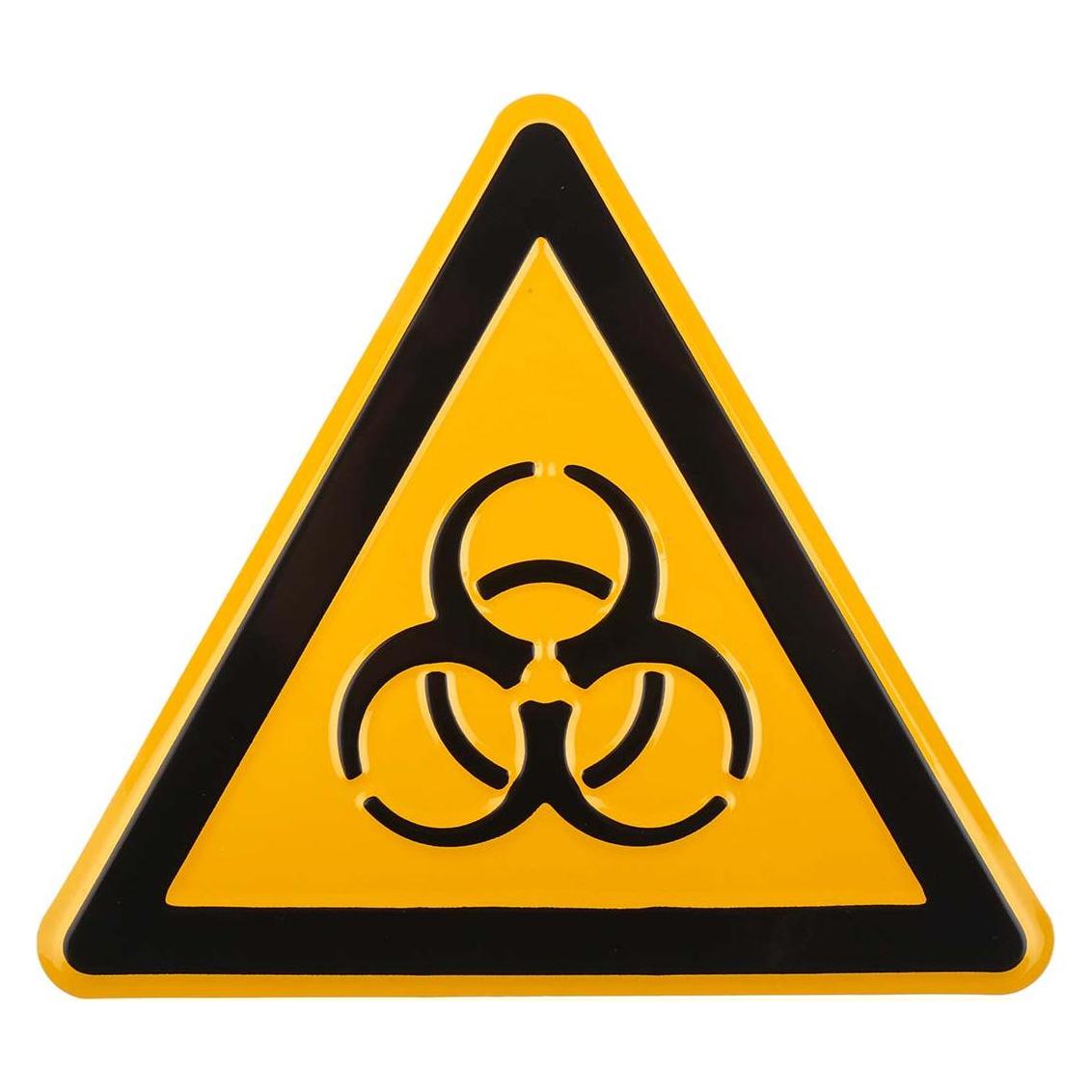 Wolk Gefahren-Warnschild Aluminium, Biologische Gefährdung, 200 mm x 200mm (11.0233)