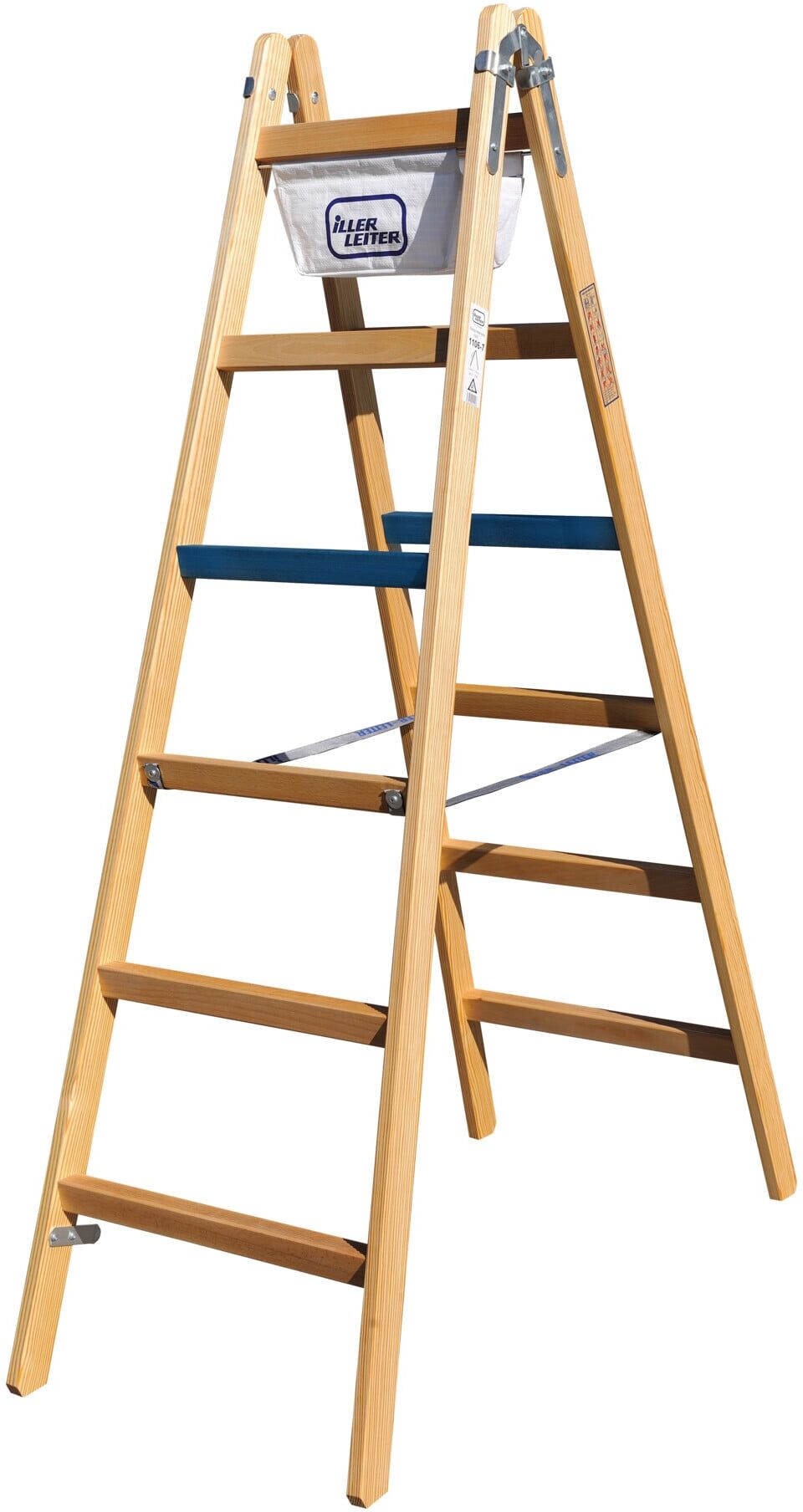 ILLER-LEITER Breitsprossenstehleiter Professional 2x8 Sp. 1108-7 ; Iller Leiter)