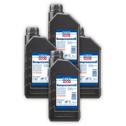 4x Kompressoröl LIQUI MOLY 1187 Kompressorenöl SAE 5W40 Kompressor Öl 1 Liter
