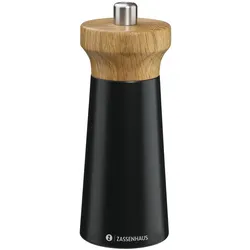 Zassenhaus Salzmühle WESTERLAND 14 cm schwarz, Pfeffermühle + Salzmühle, Schwarz