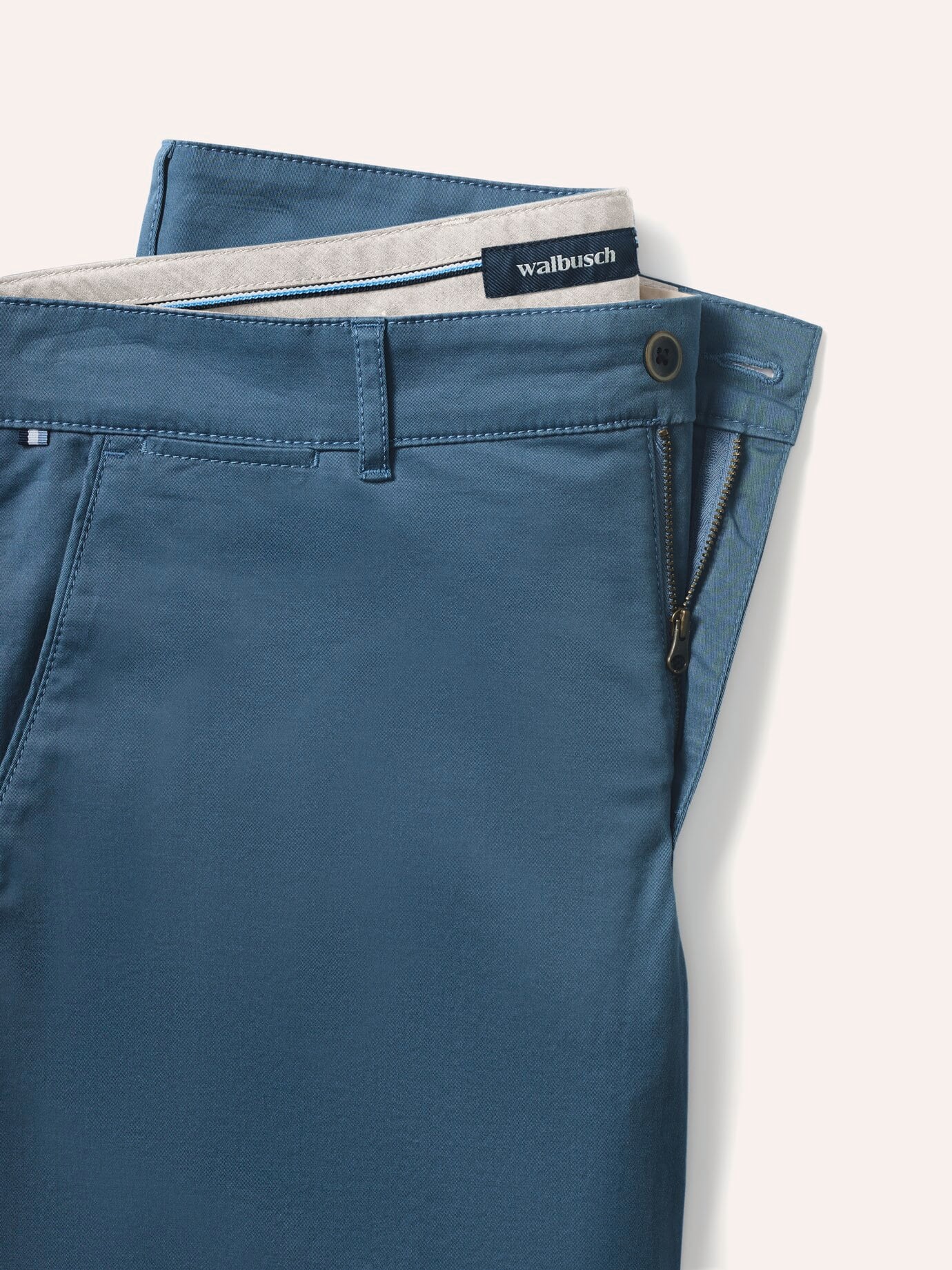 Walbusch Chino Shorts, Regular Fit#normale Größen#untersetzte Größen, Farbe Blau, 29, bequemer Baumwollstretch hochwertige Verarbeitung Herren
