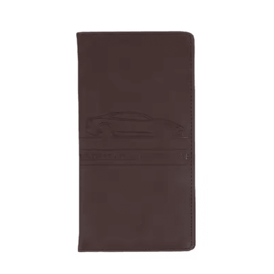 Leather Car Document Holder Registration & Insurance Wallet With Card Storage maroon