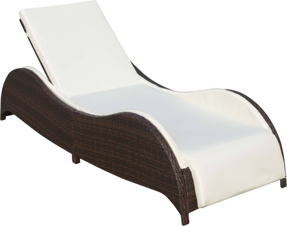 Maison Exclusive - Sonnenliege mit Polsterauflage Poly Rattan Braun