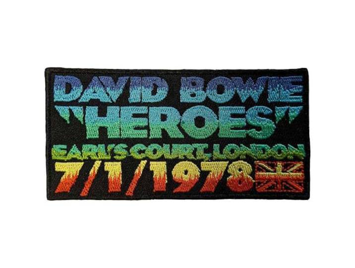 David Bowie Heroes Earls Court Woven Patch One Size