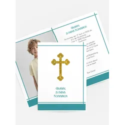 Einladung zur Kommunion selbst gestalten mit Spruch und Fotos im Onlinedesigner bei Meine-Kartenmanufaktur.de