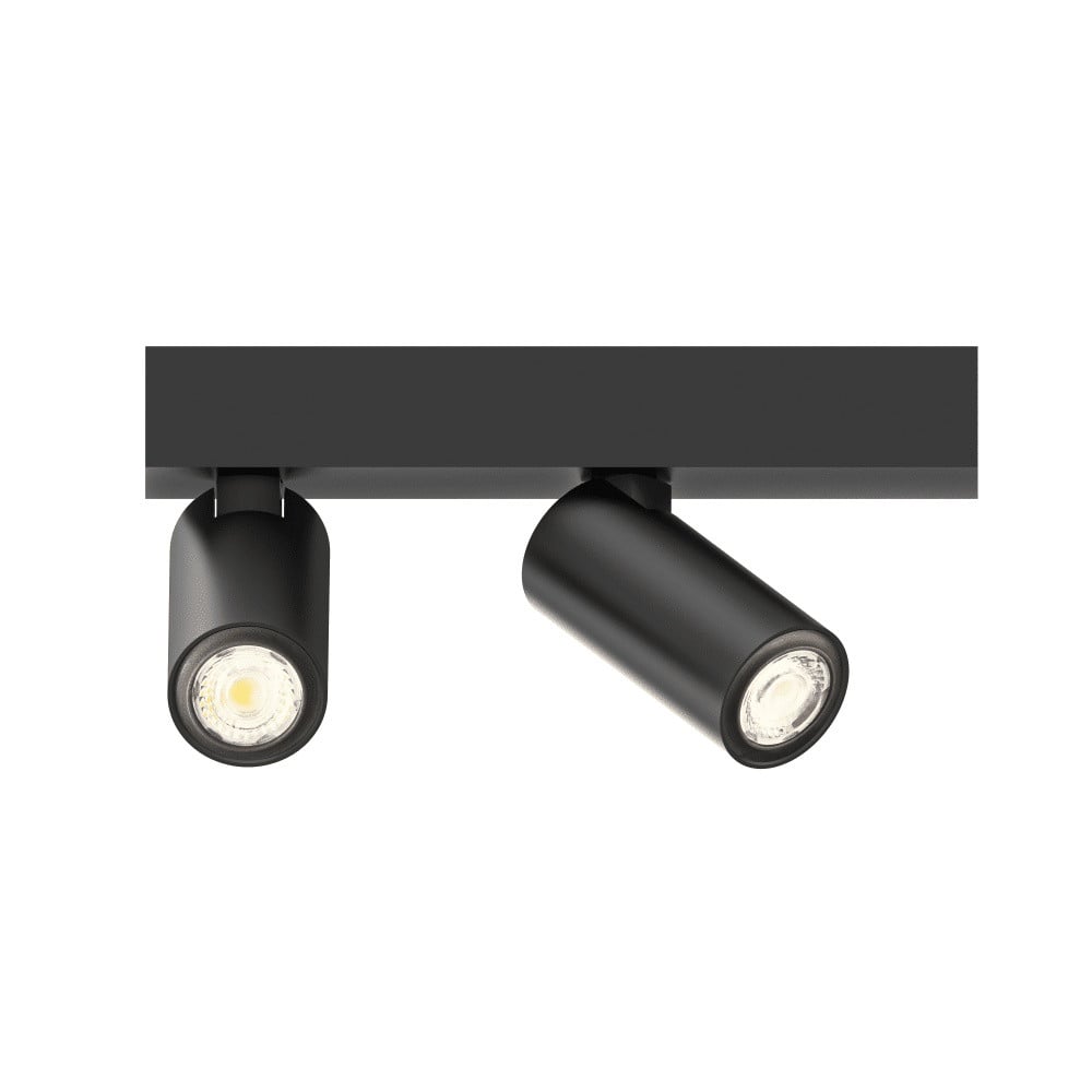 Lyora Tevo Mini 2-lichts opbouwspot zwart aluminium